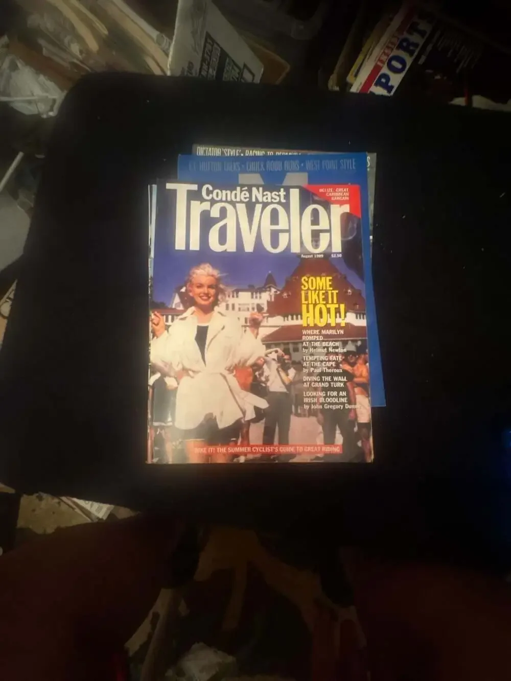 Condé Nast Traveler Magazine August 1989 Edition featuring Marilyn Monroe